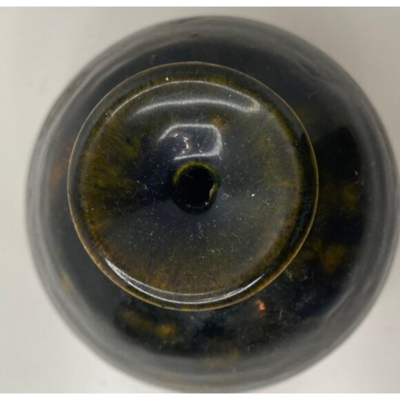 Glazed Terracotta Clay Pottery Thumb Controlled Watering Pot Brown/Green 5" Uniq - Picture 5 of 5